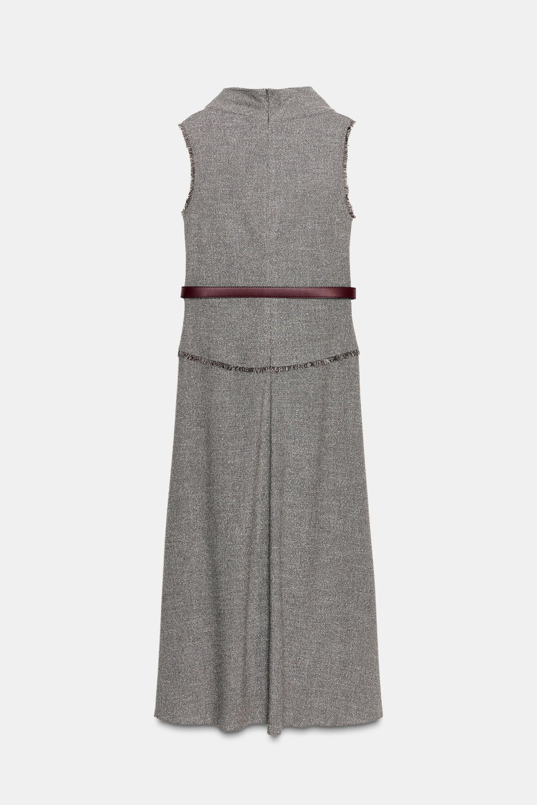 BELTED STRUCTURE MIDI DRESS