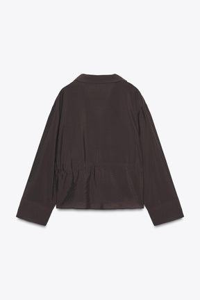 Tie-Front Woven Shirt