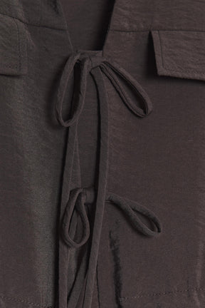 Tie-Front Woven Shirt