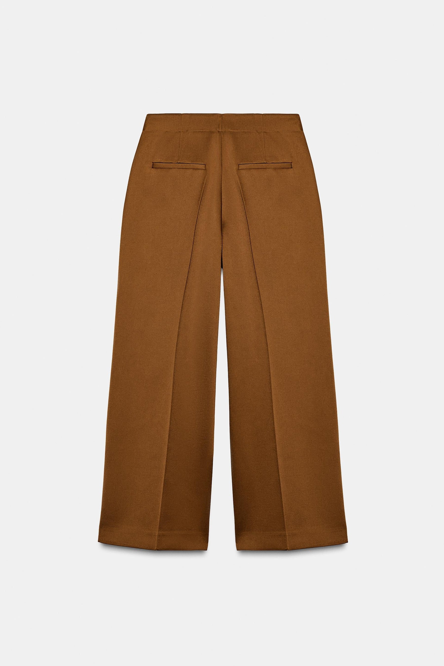 Satin Wide-Leg Trousers