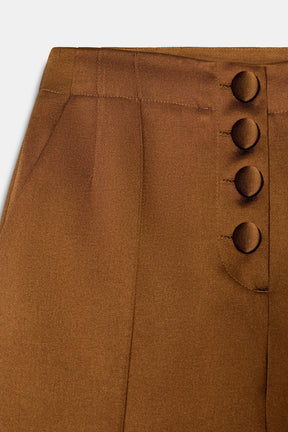 Satin Wide-Leg Trousers