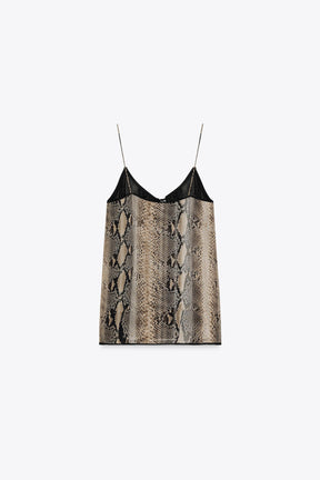 Camisole-Top mit Tiermuster