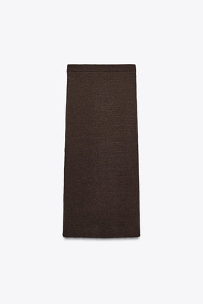 TEXTURED KNIT MAXI SKIRT - Image 8