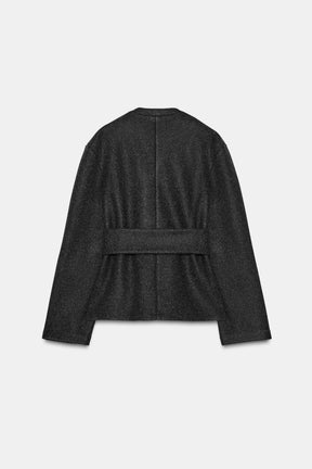 Belted Soft-Touch Jacket