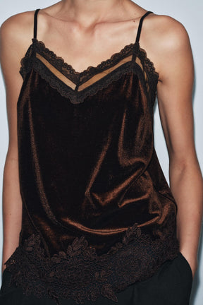 SAMT-SPITZEN-CAMISOLE