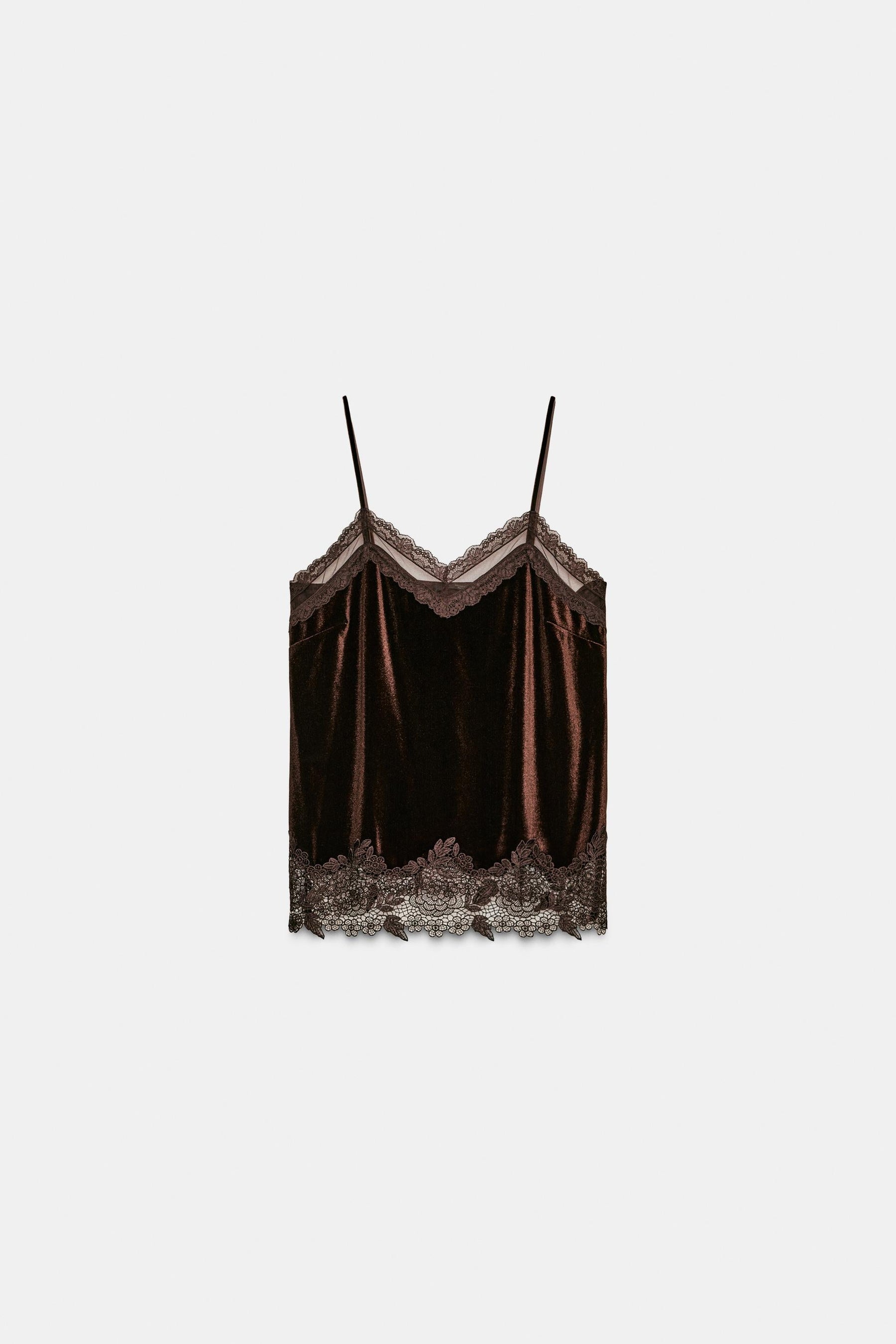 SAMT-SPITZEN-CAMISOLE