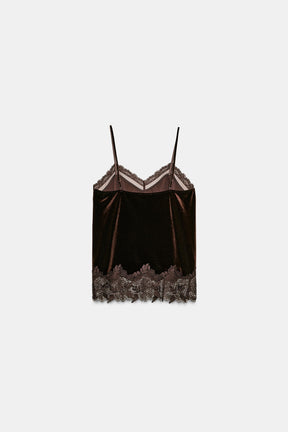Samtspitzen-Camisole