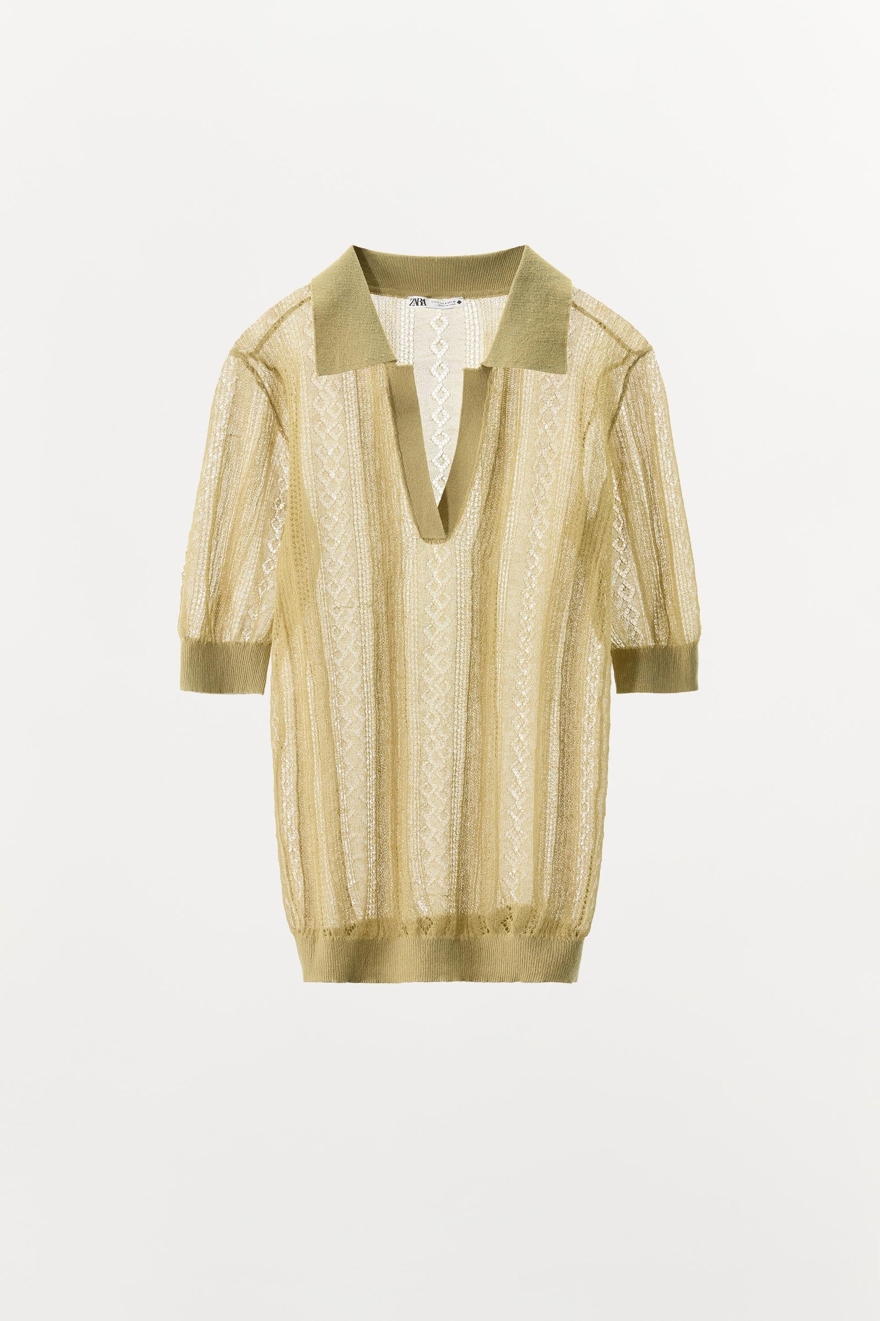 Cutwork Knit Polo