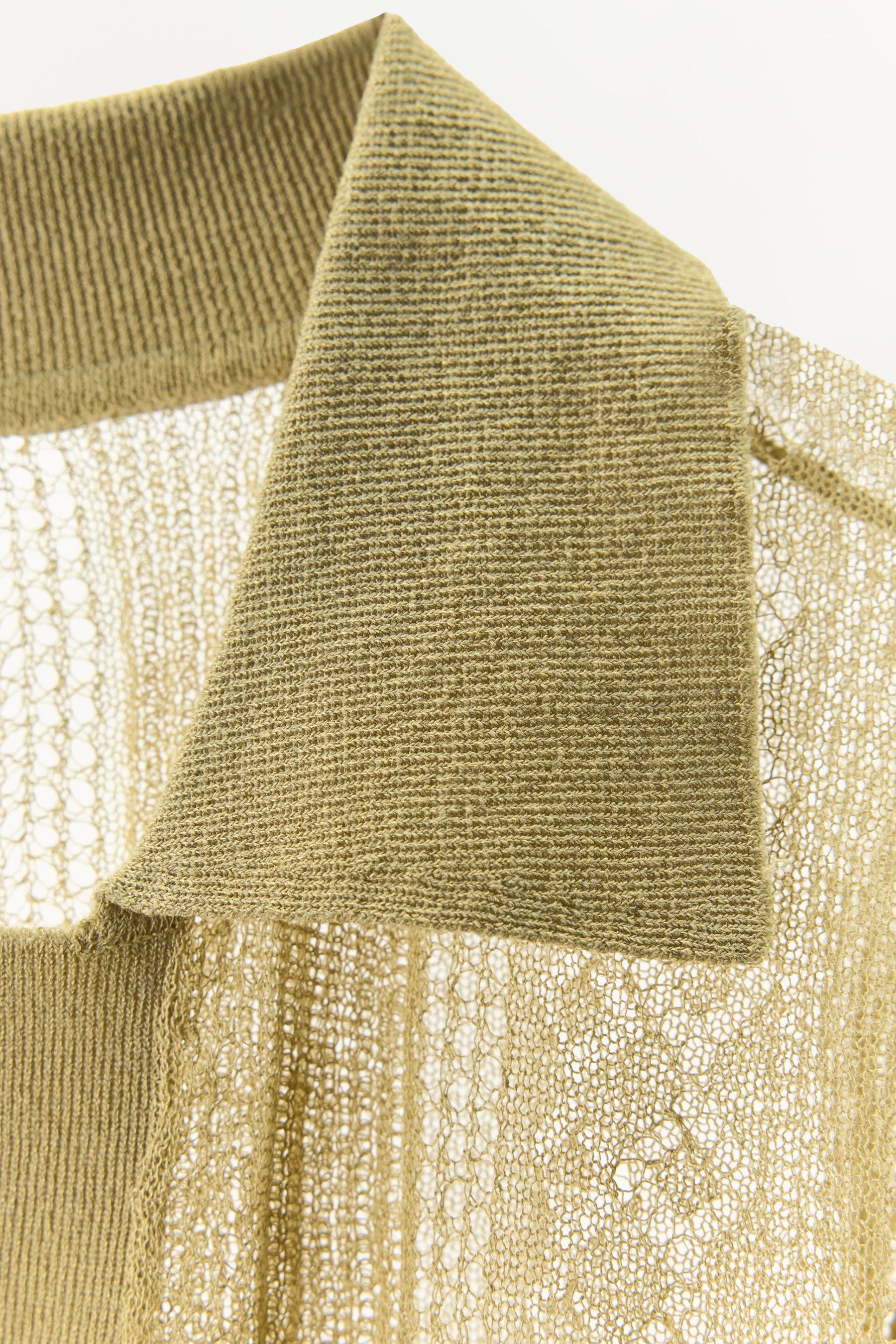 CUTWORK KNIT POLO