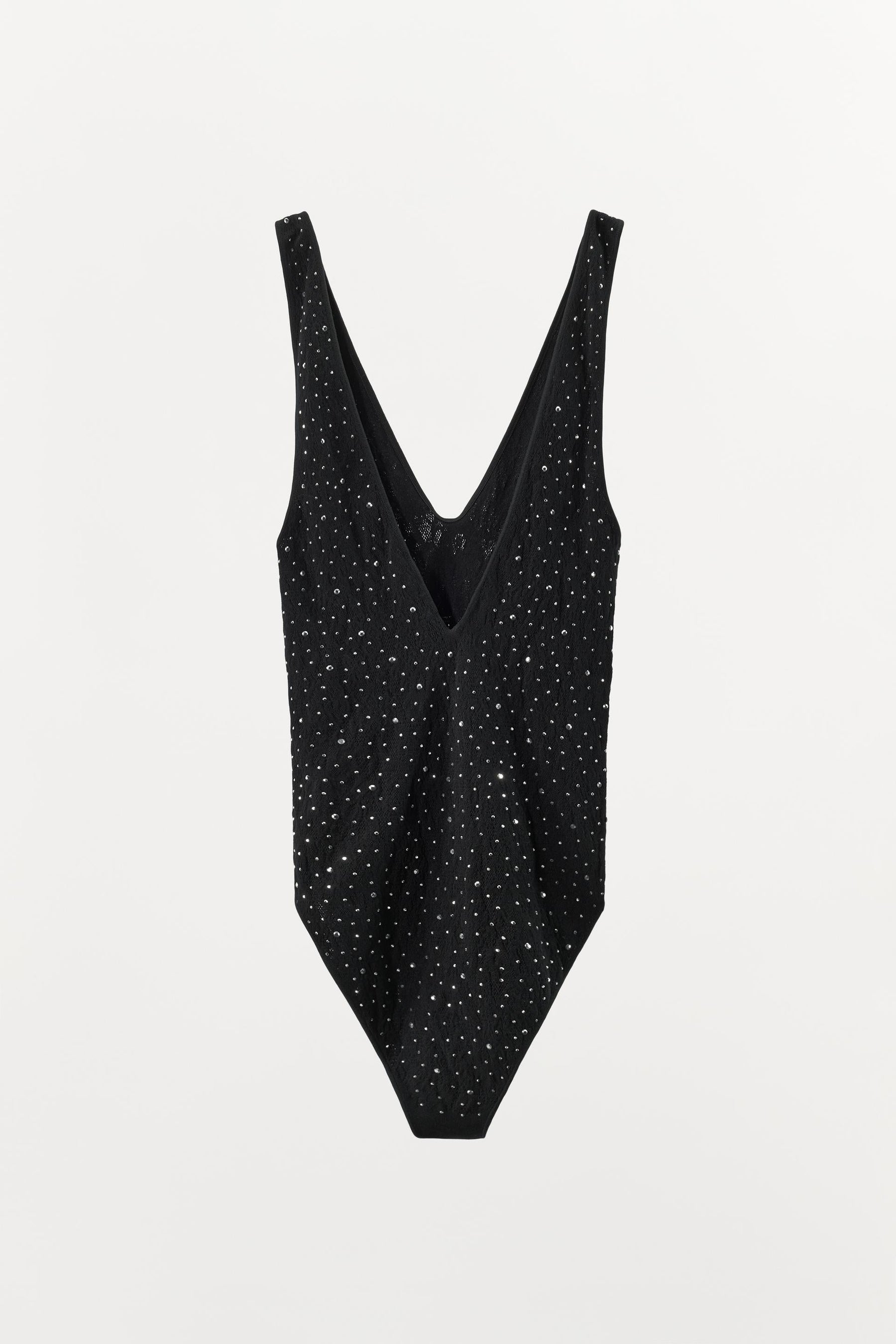 RHINESTONE LACE BODYSUIT