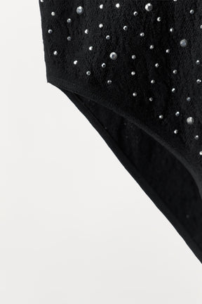 RHINESTONE LACE BODYSUIT