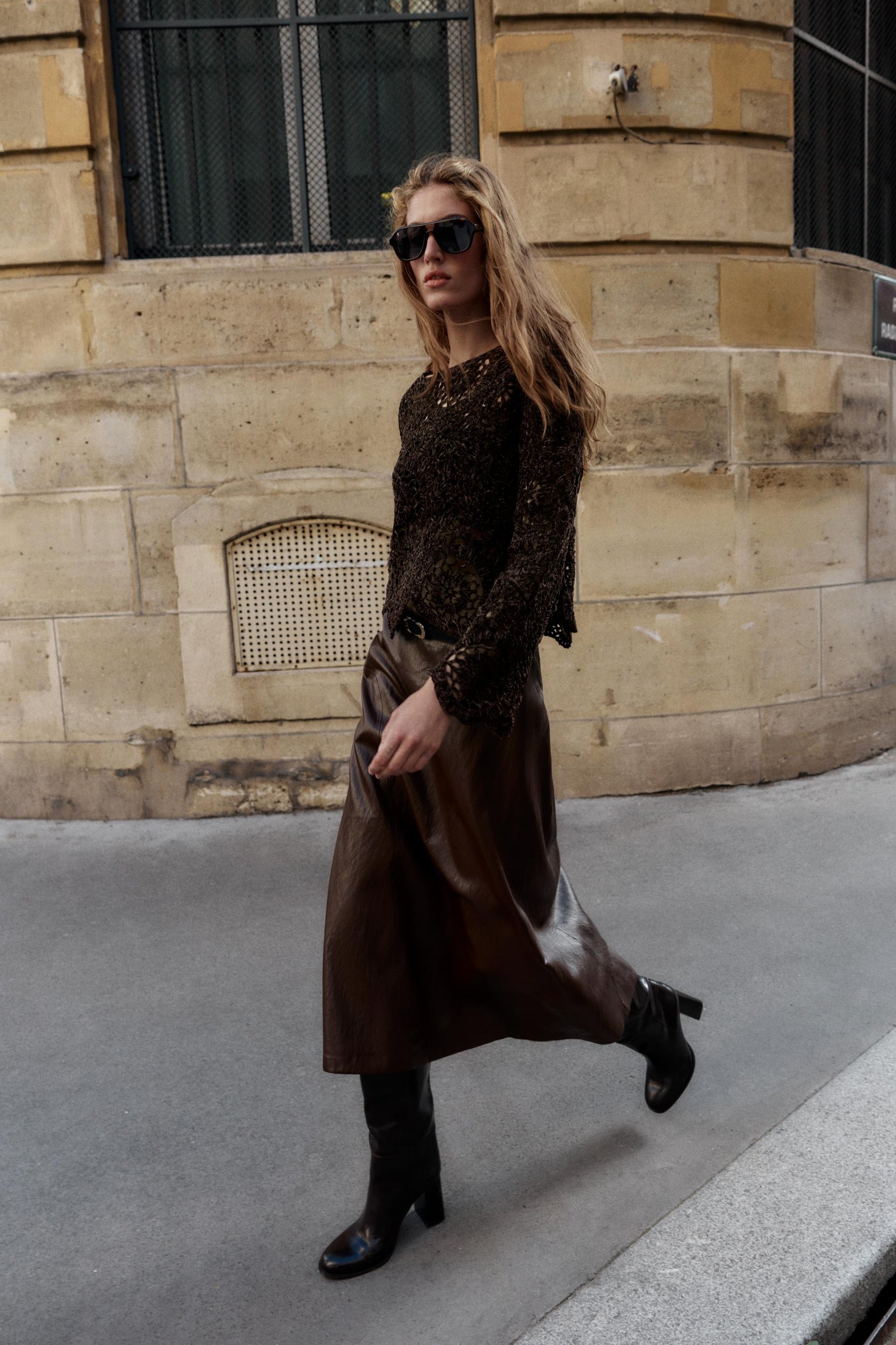 CROCHET LONG SLEEVE JUMPER - Image 1