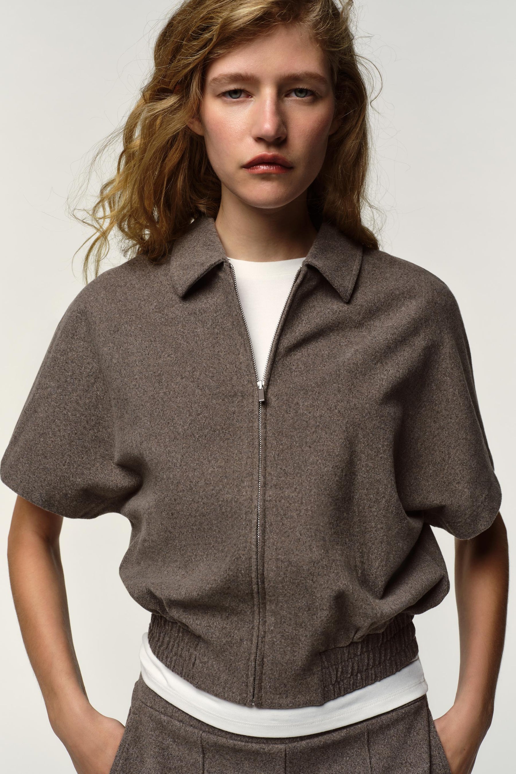 Jacke mit weichen Ärmeln