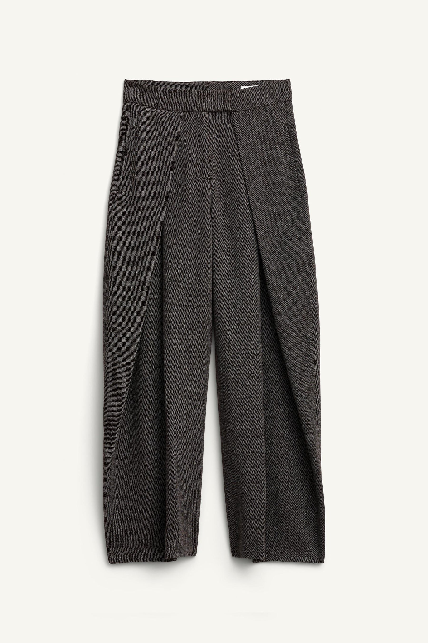 Wool Pleated Volume Trousers