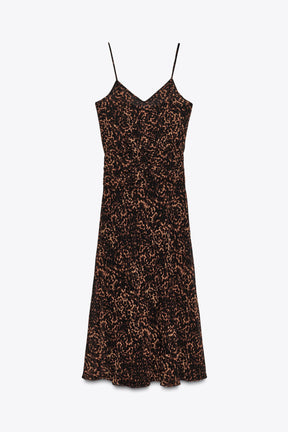 ANIMAL PRINT MIDI DRESS - Image 9