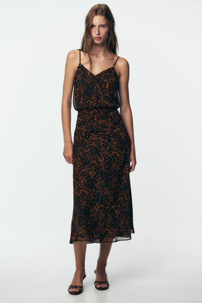 ANIMAL PRINT MIDI DRESS - Image 1