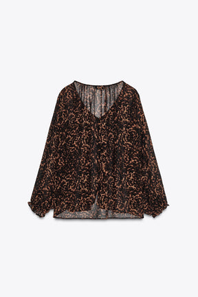 Bluse mit Tiermuster