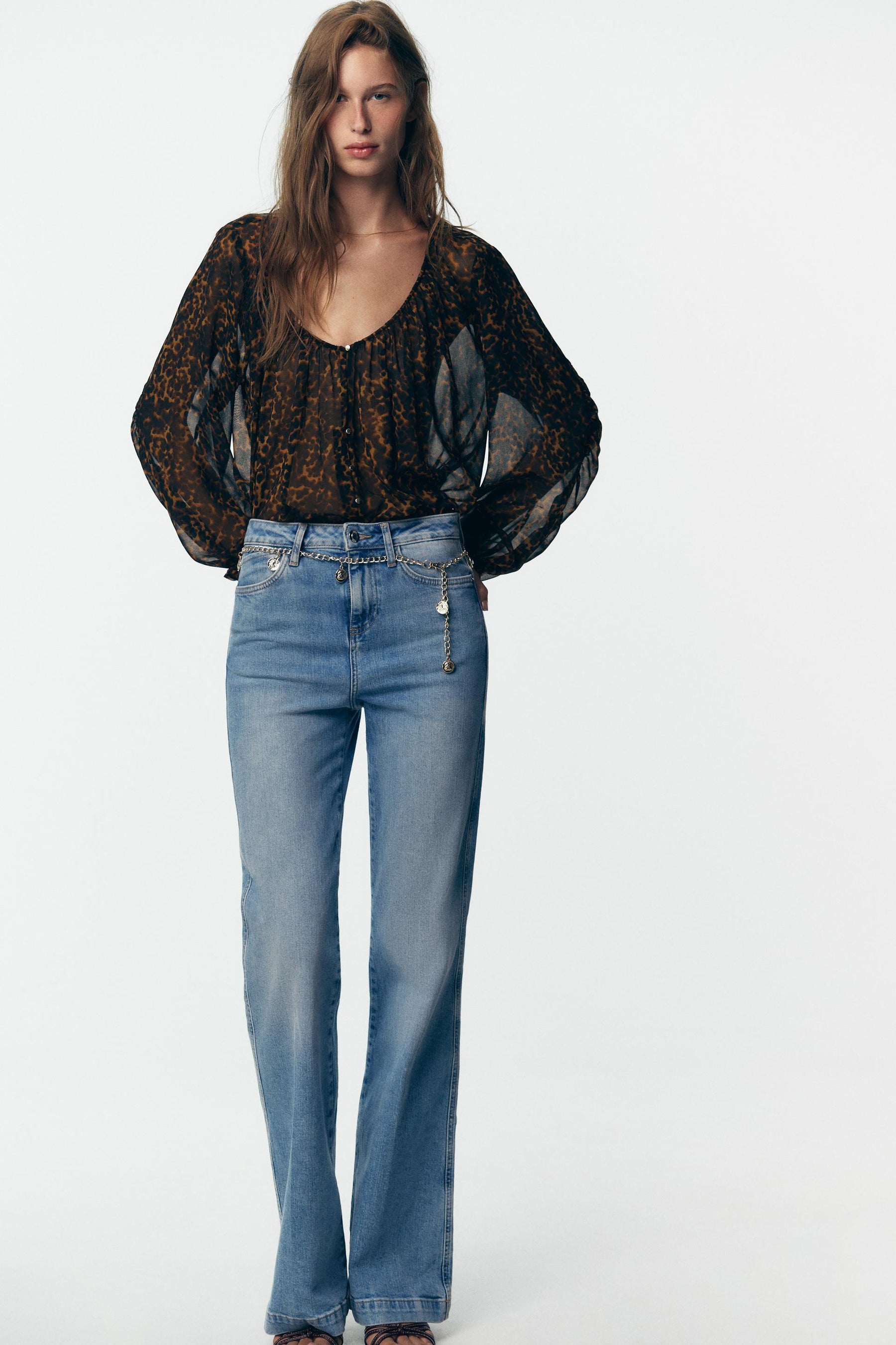 Bluse mit Tiermuster