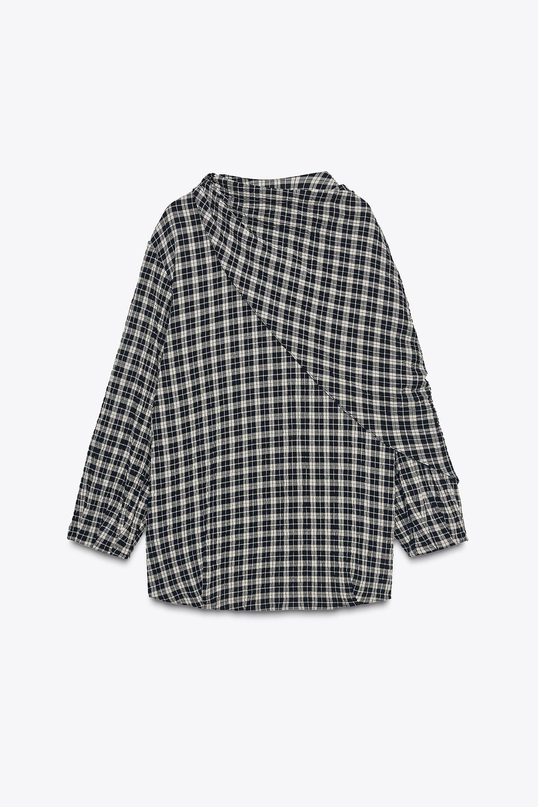Check Shirt with Scarf