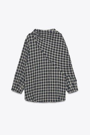 Check Shirt with Scarf