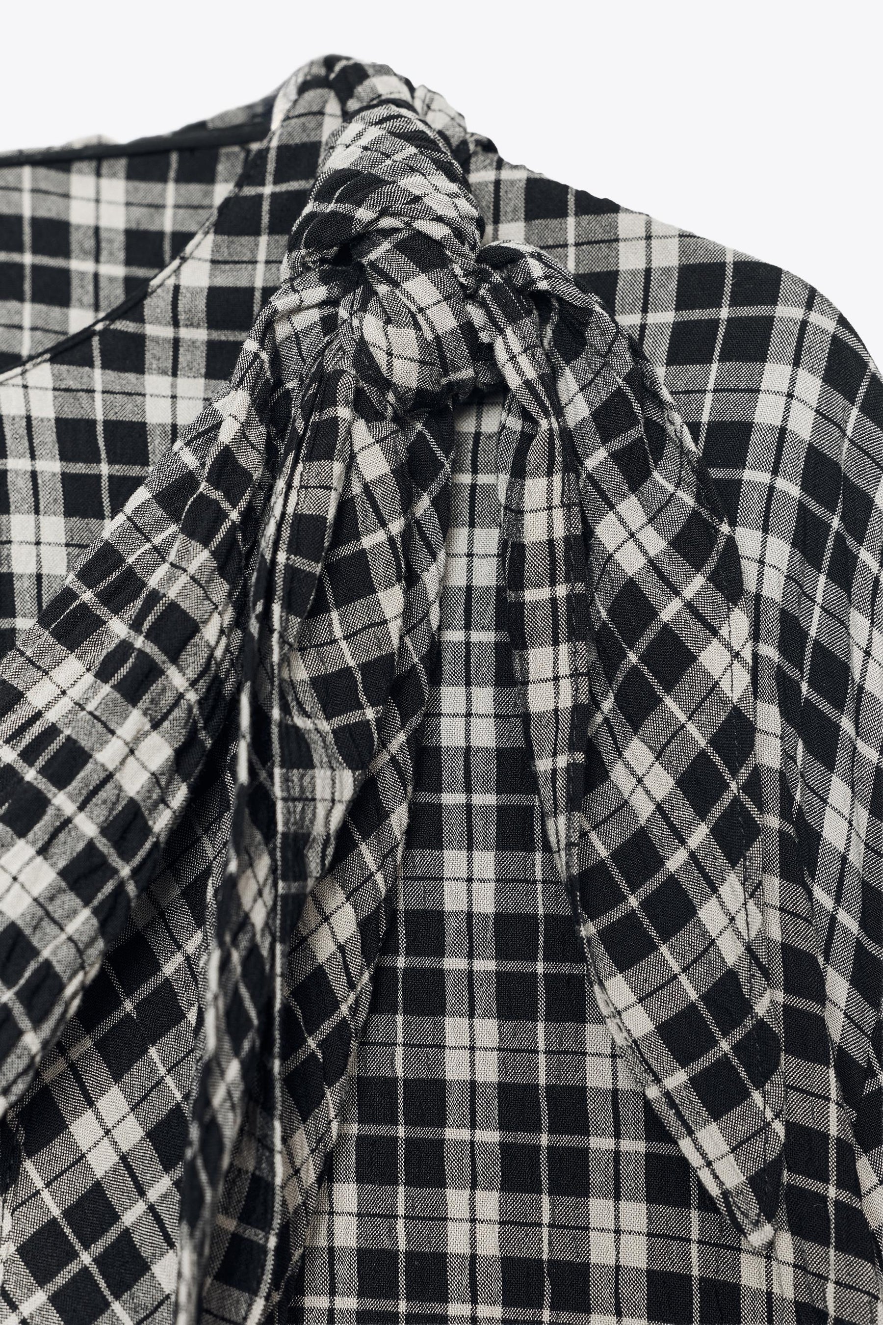 Check Shirt with Scarf