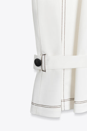 CONTRAST TOPSTITCHING TROUSERS