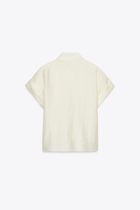 Contrast Button Shirt