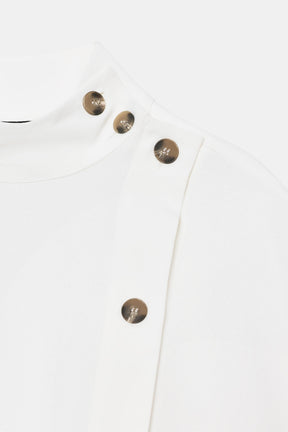 Contrast Button Shirt