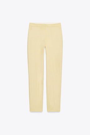 Textured Straight-Leg Trousers