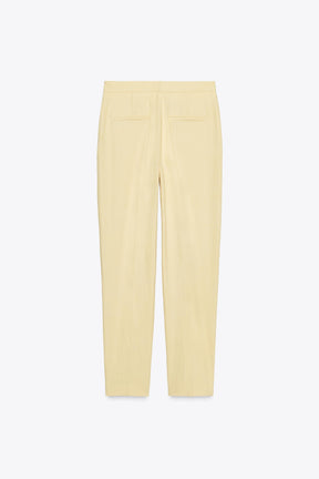 Textured Straight-Leg Trousers