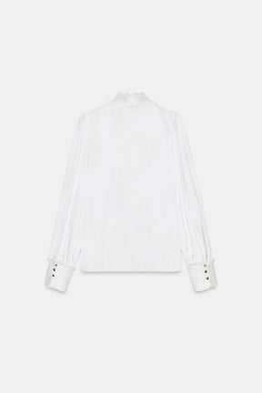 JACQUARD-Satinbluse