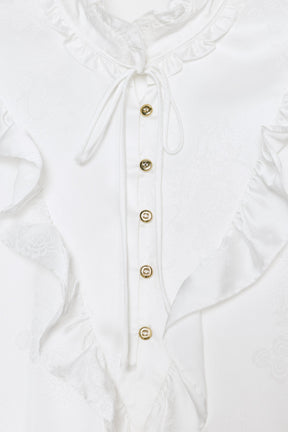JACQUARD-Satinbluse