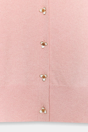 Cardigan mit Blumenknöpfen
