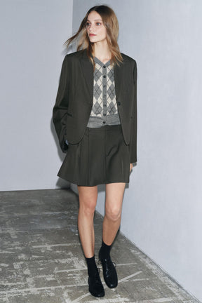 Pleated Short Skirt