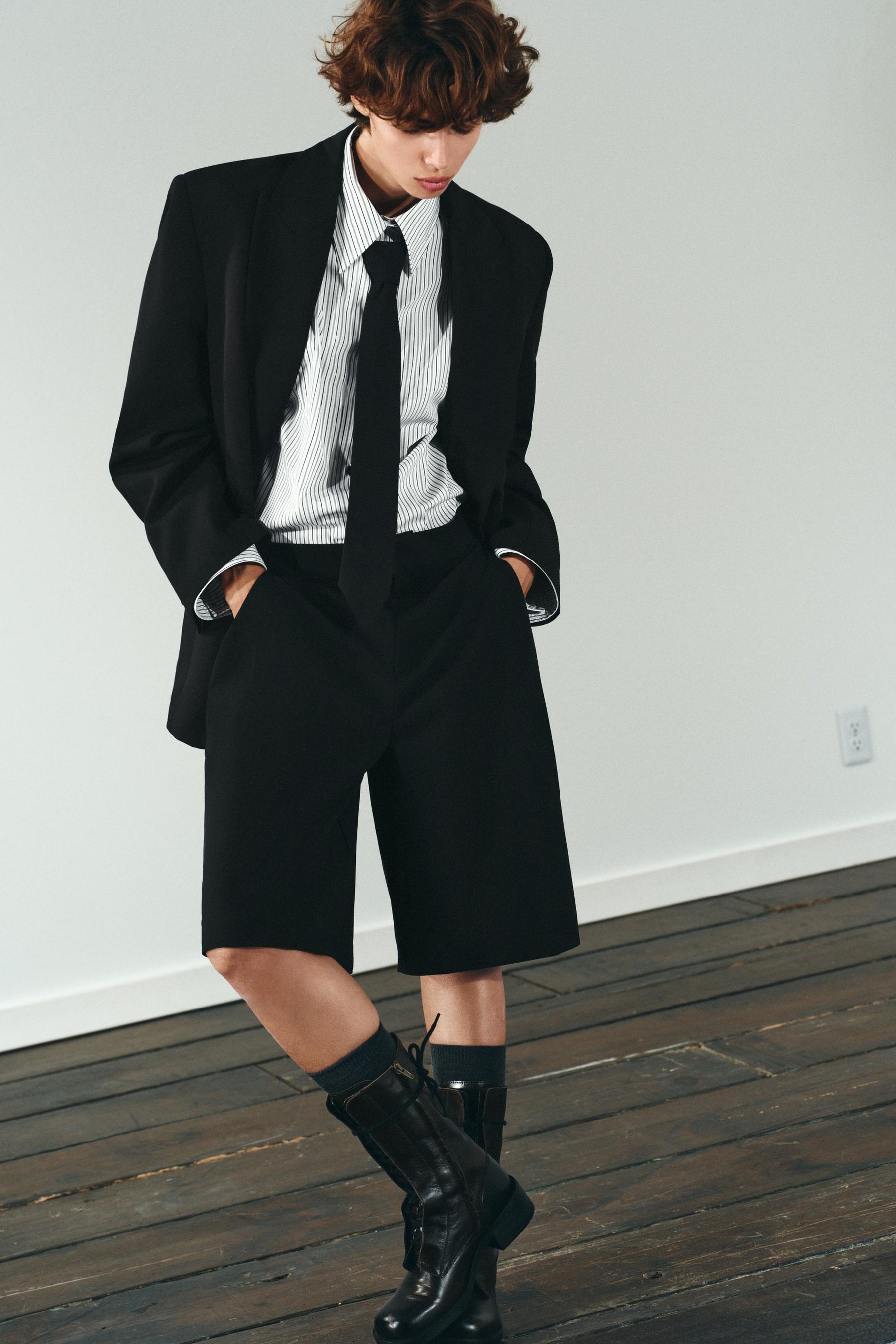 POPLIN TIE SHIRT