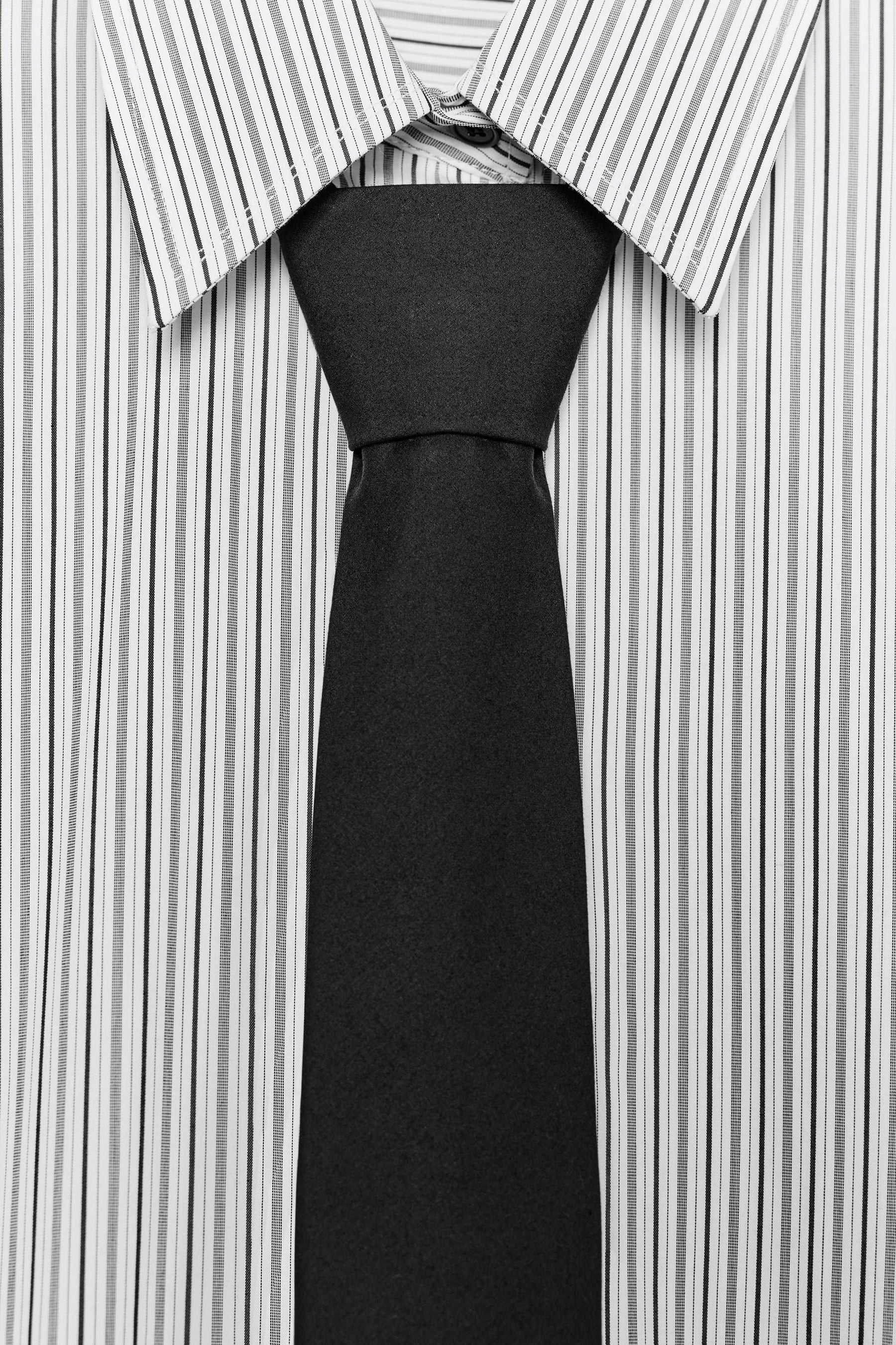 POPLIN TIE SHIRT