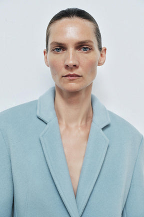 FITTED WOOL BLEND COAT ZW COLLECTION - Image 2