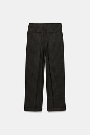 Herringbone Darted Trousers