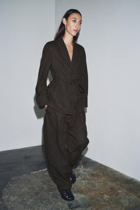 Herringbone Darted Trousers