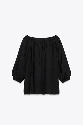 Off-the-shoulder knit top