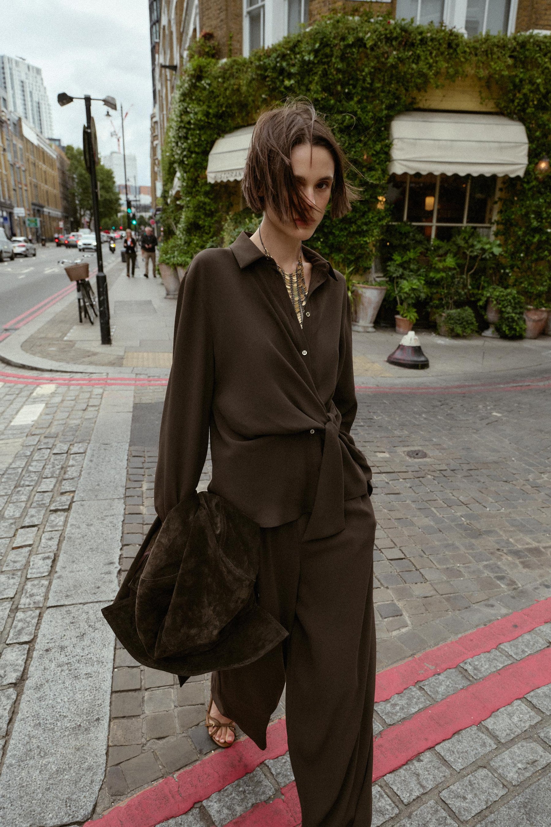Crepe Knot Shirt