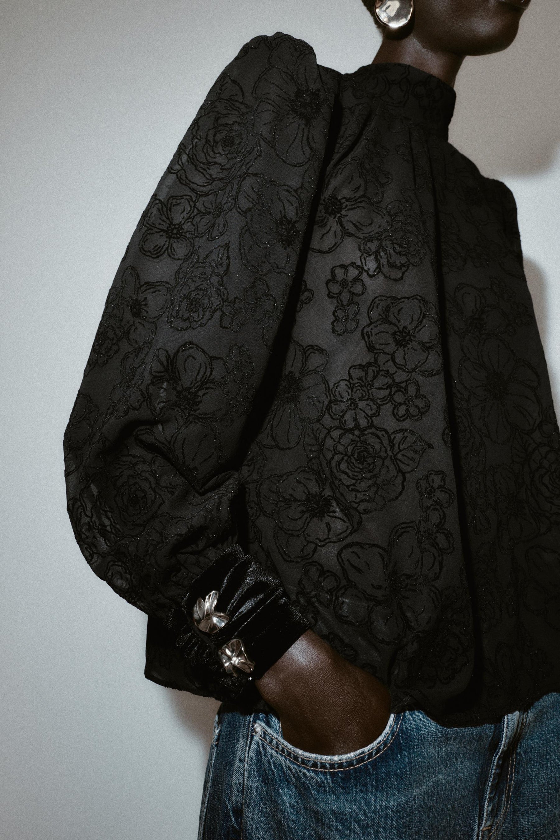 Velvet Bow Blouse