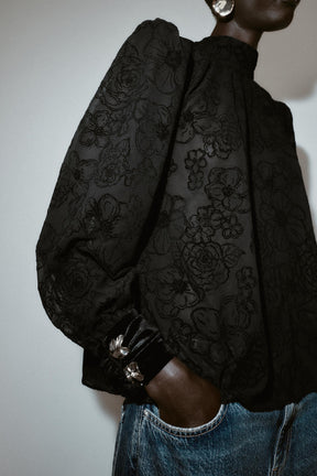 Velvet Bow Blouse