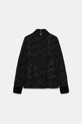 Velvet Bow Blouse