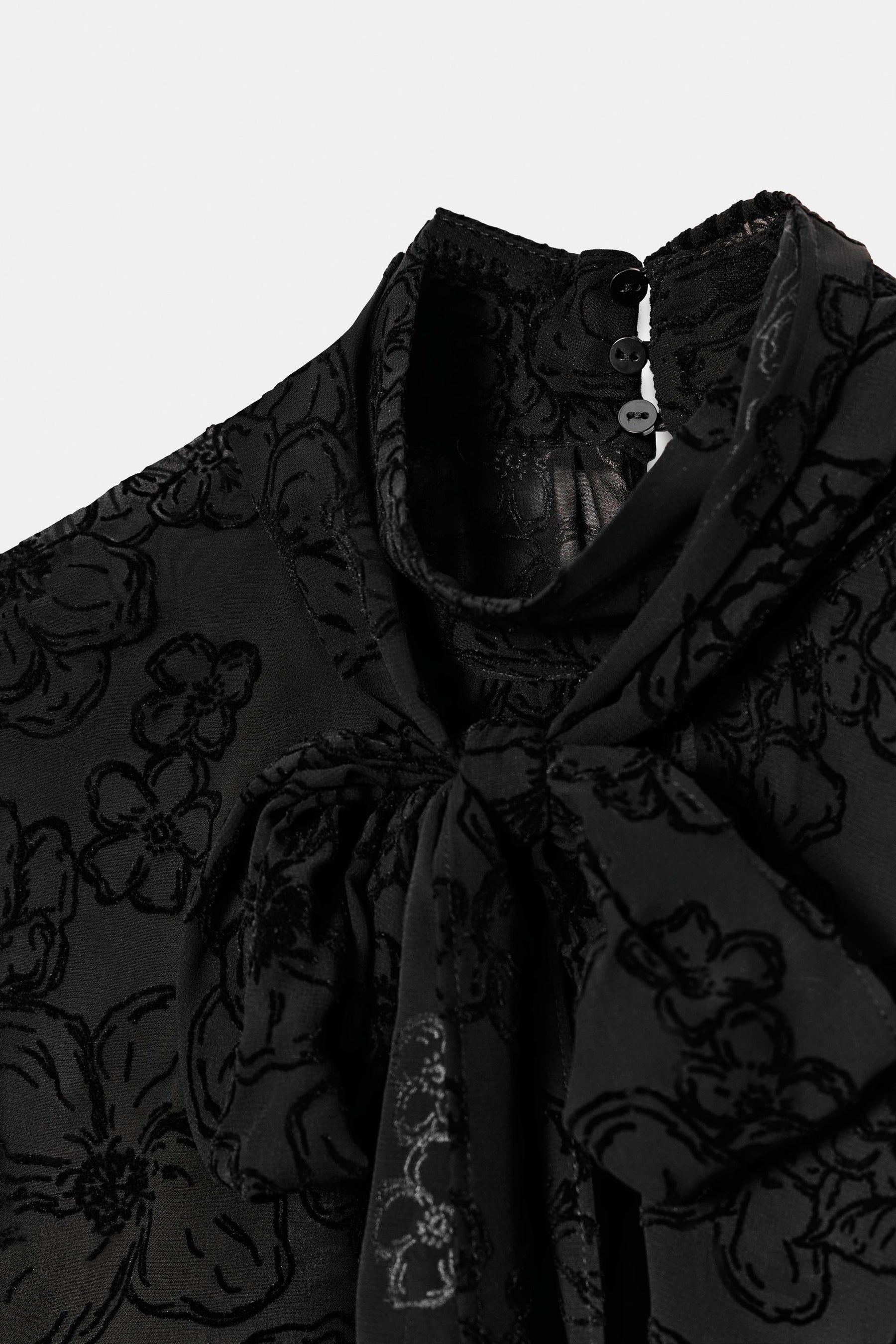 Velvet Bow Blouse