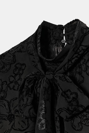 Velvet Bow Blouse