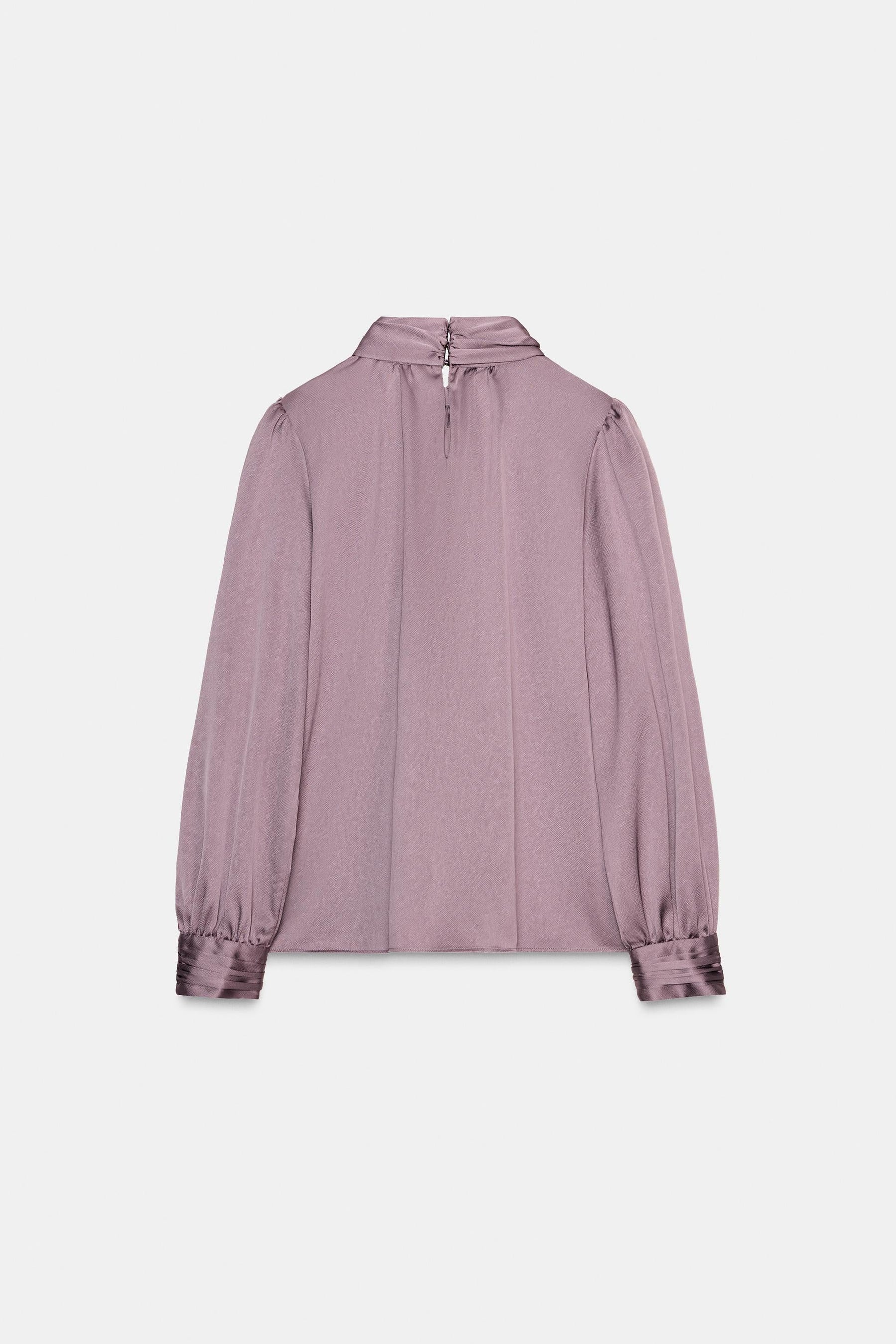Satin Bow-Accent Shirt