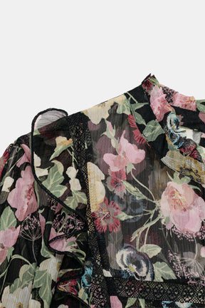 Floral Ruffled Blouse