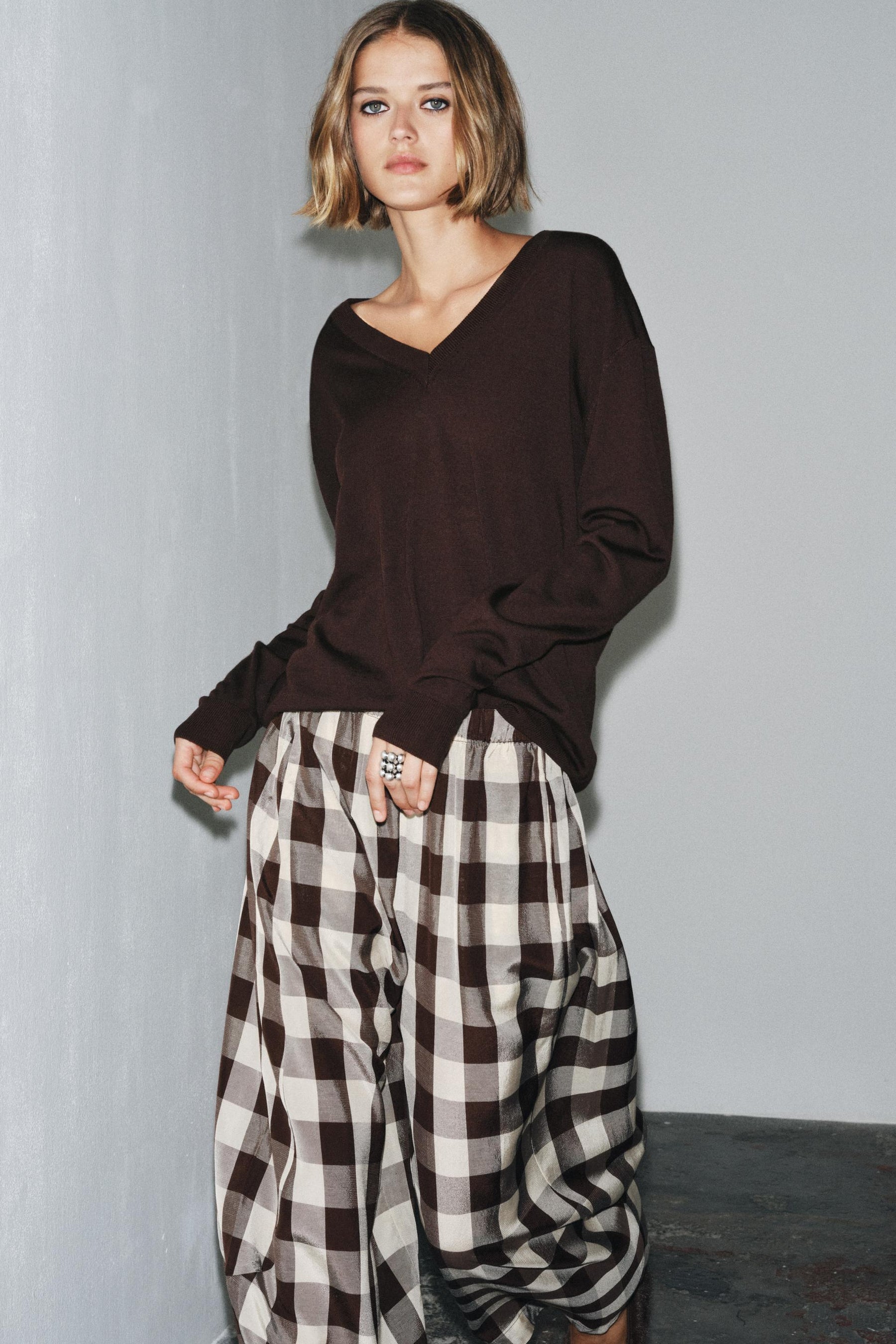 Gingham Check Trousers