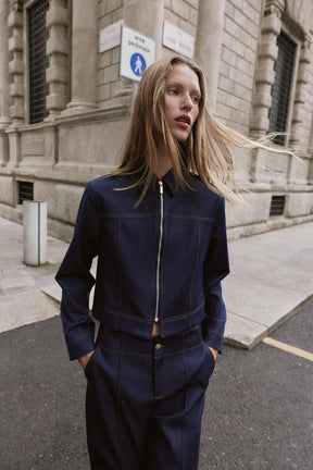 CONTRAST TOPSTITCHING JACKET - Image 2